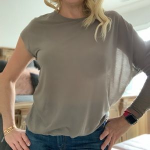 Helmet Lang one sleeved flowing tunic style top